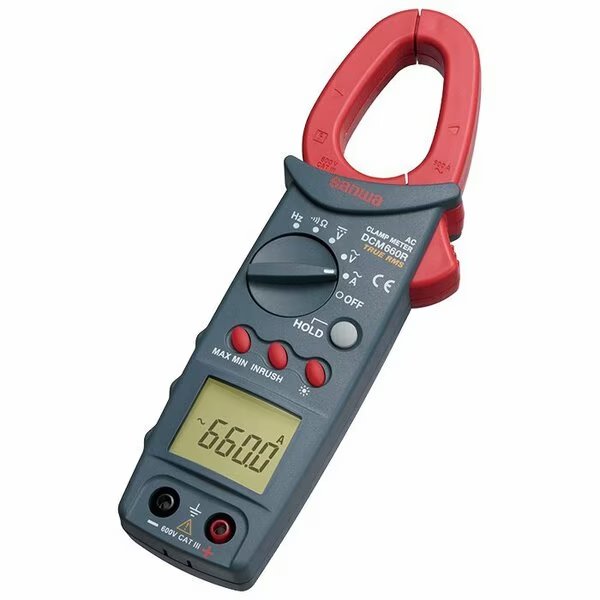 True RMS Clamp Meter for Electrical and HVAC Work + DMM Functions, Sanwa, Mfr#: DCM660R